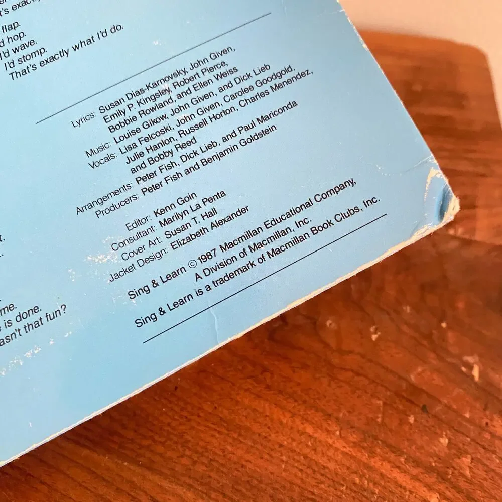 Vintage 1987 Following Directions Sing & Learn Vinyl Record